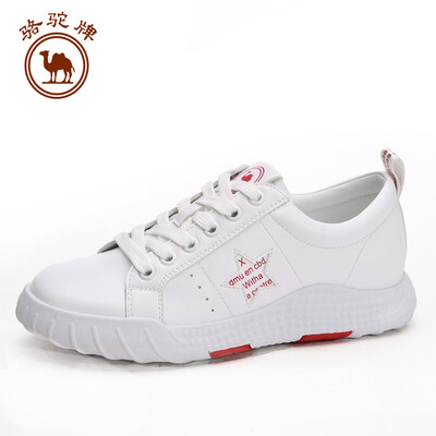 

Camel brand white shoes womens casual belt flat sports shoes breathable W91523504 white red 35225 yards