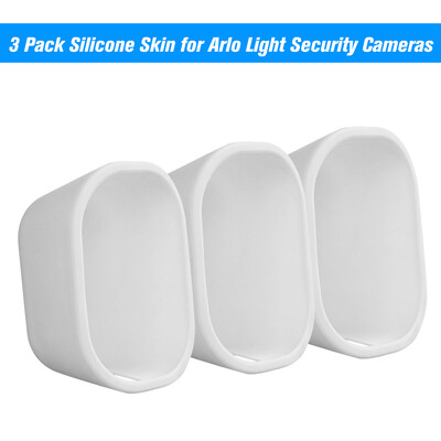 

3 Pack Silicone Skin for Arlo Light Security Cameras Weatherproof UV-resistant Case White