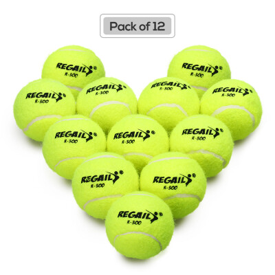 

Pack of 12 Pressureless Tennis Balls with Mesh Bag Rubber Bounce Training Practice Tennis Balls Pet Toy