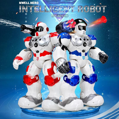 

8088 Hero Robocop Intelligent Robot Programmable Gesture Sensing Music Dance Toy for Kids