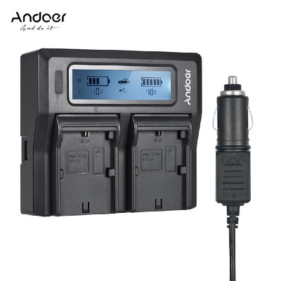 

Andoer NP-FZ100 Dual Channel LCD Camera Battery Charger for Sony A7III A9 A7RIII A7SIII with DC Car Charger