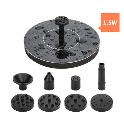 

Floating Solar Power Fountain Water Pump Garden Watering Round Irrigation Pump Outdoor Bird Feeder Decoration