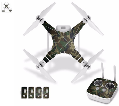 

J30010 Camouflage Waterproof PVC Decal Skin Sticker For DJI Phantom 3 Drone body protection filmremote Controller cover