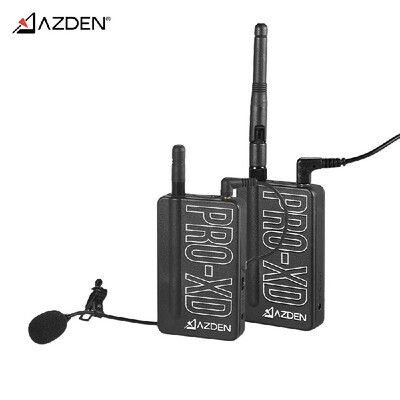 

AZDEN i-Coustics PRO-XD 24GHz Digital Wireless Microphone System Include Transmitter Receiver Lapel microphone Auto Sync 35m Ope