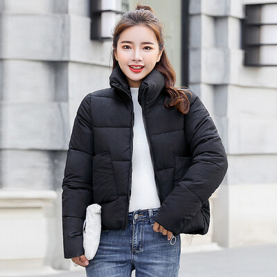 

JOY OF JOY 2018 winter new cotton clothing womens thick casual casual small cotton jacket bread jacket JWMF188553 black