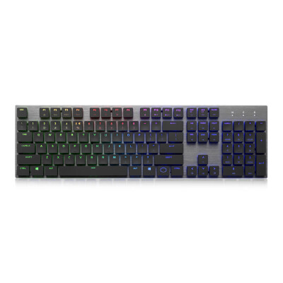 

CoolerMaster SK650RGB mechanical keyboard cherry red shaft Cherry MX short axis 104 keys full key no punch ultra-thin keyboard eat chicken keyboard