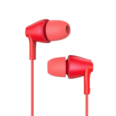 

Lanston M405 in-ear headphones wired magic sound subwoofer line control with wheat earplugs red