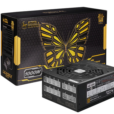 

SUPER FLOWER rated 1000W LEADEX G 1000 power black 80PLUS gold full module intelligent temperature control ten-year warranty