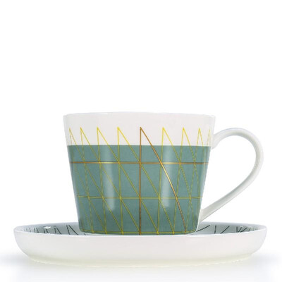 

Coffee Cup&Saucer Teacup&Saucer Set Set of 2 Microwave Safe Coffee Or Espresso Cup