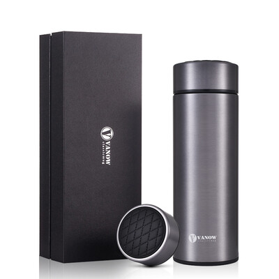 

British Vanow high-grade mug mens women 316 stainless steel portable water cup tea cup 500ml gun gray