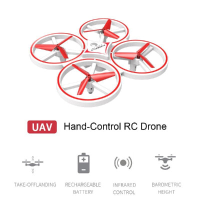 

ZF04 Mini Infrared Induction Hand Control Altitude Hold RC Drone Obstacle Avoidance 2 Controllers Quadcopter for Kids Toy Gift