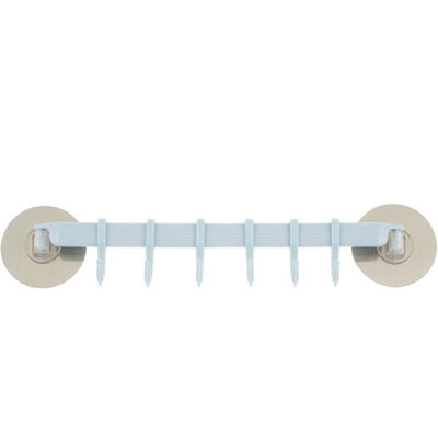 

Wall Mount Six-hook Kitchen Nail-free Seamless Wall Hanging Load-bearing Waterproof Hook Creative Punching-free Clothes Hook Visco