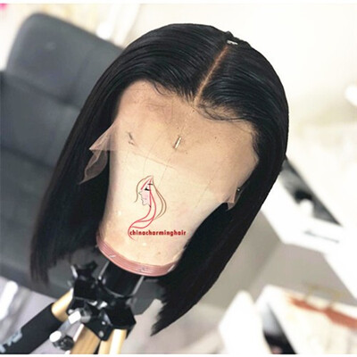 

13x6 Brazilian Bob Wig Lace Front Human Hair Wigs For Black Women Remy Glueless Short Cut Bob Wigs With Baby Hair