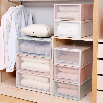 

Easy man 38L storage box drawer type wardrobe storage box storage box clothes storage cabinet storage box Nordic rice