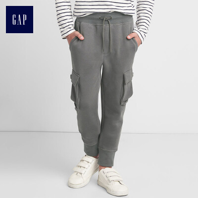 

GAP flagship store boy comfortable elastic waist tooling wind sports pants 929121 asphalt road color XS