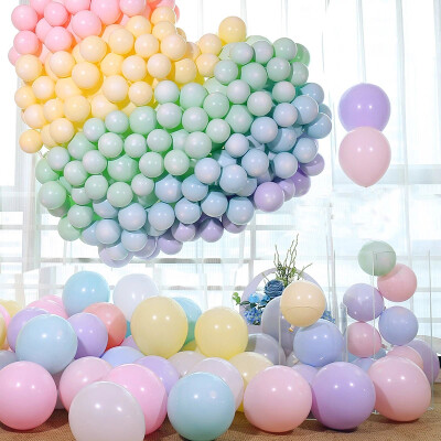 

Jing Hui Si Chuang JH8025 wedding marriage proposal white goods props decoration matt thick balloon wedding wedding room layout balloons Macaron color 100 only