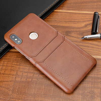 

Vintage Phone Case for Xiaomi Redmi 5 Plus Note 5 Pro Phone Shell Card Holder Back Cover PU Leather Phone Case