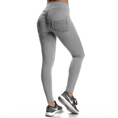 

FITTOO NEW Sexy Women Ruched Fitness Leggings Butt Push Up Lift Yoga Pants High Waist Tummy Control Workout Sport Tights