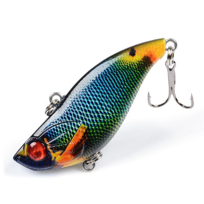 

VIB Fishing Lures with Treble Hooks 3D Eyes Lifelike Fishing Bait Artificial Hard Bait Lure