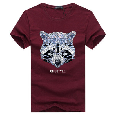 

2018 Men Fashion Summer cotton 3D T shirt Printed Short Sleeve Round Neck Slim casual T-shirt hot