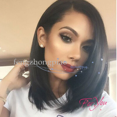 

FZP 100 Brand Black Side Part Bob Wigs Sexy Fashion Simulation Human Hair Wig silky straight Beauty wig For Black Women in stock