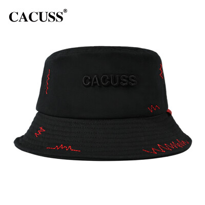 

CACUSS PM034 fisherman hat female hat male spring&summer big head around Japanese tide brand sun hat sun hat Korean version of the basin hat casual tide black