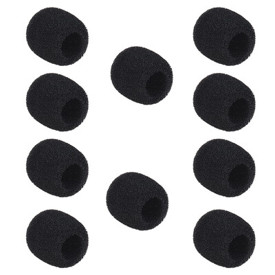 

Andoer Mini Lapel Headset Microphone Windscreen Mic Foam Cover Black 10-Pack