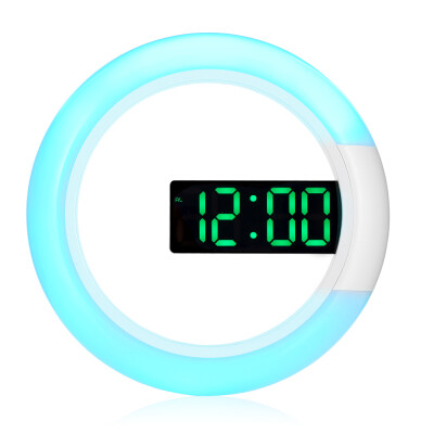 

TS - S24 Remote Control Digital RGB LED Mirror Wall Alarm Clock Thermometer