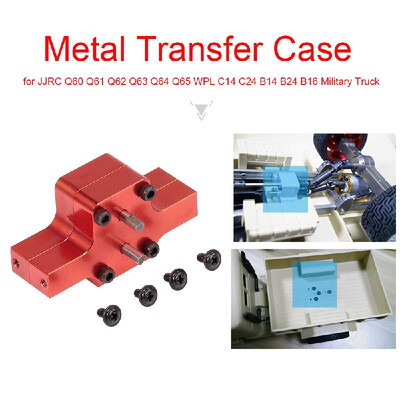 

Upgrade RC Car Metal Transfer Case for JJRC Q60 Q61 Q62 Q63 Q64 Q65 WPL C14 C24 B14 B24 B16 Military Truck