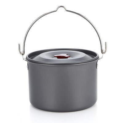 

4L Oxidation Aluminum Cooking Pot Ultralight Outdoor Camping Fishing Cookware Utensils Mountaineering Picnic Pot