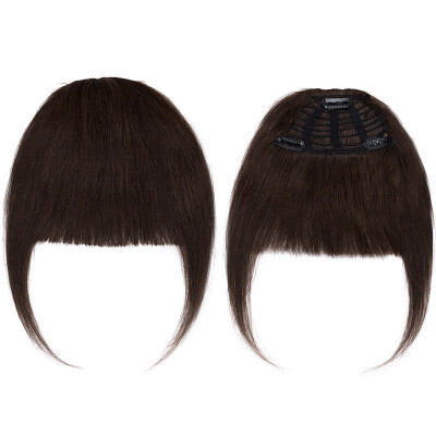 

Clips in Hair Bangs Fringe Hair Extensions Clip On Bang Topper 3D Straight Hairpieces False Short Flat Two Side