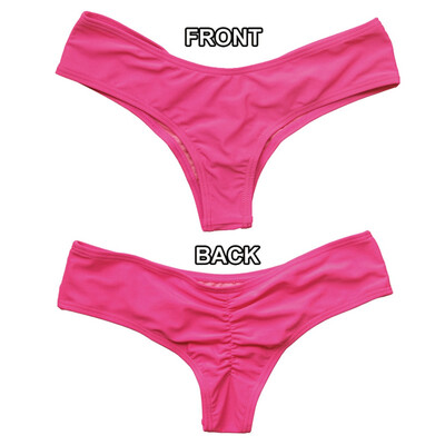 

FITTOO Sexy Womens Bikini Bottom V Cheeky Ruched T-Back Ladies Swimsuit