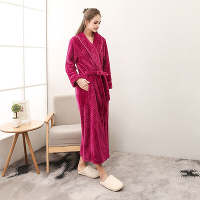 

Womens Solid Robe Long Bathrobe Womens Solid Color Microfiber Robe