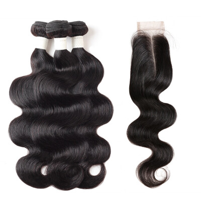 

Allove 8A Brazilian Body Wave Hair Bundles 3pcs with 24 Lace