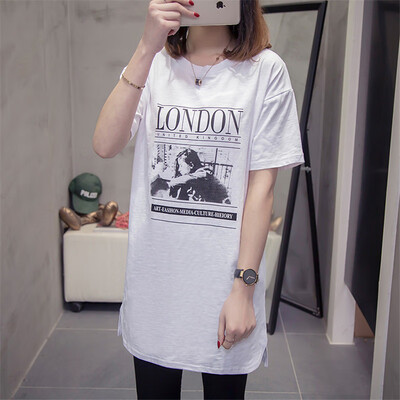 

JOY OF JOY Jingdong Womens 2019 Summer New Womens Long Loose Short Sleeve T-Shirt Womens Bamboo Cotton JWTD191468 White XL