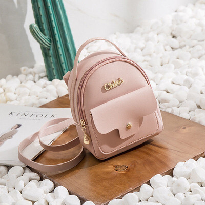 

Women Girls Mini Faux Leather Backpack Rucksack School Bag Travel Handbag