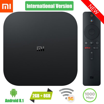 

Xiaomi Mi Box-S Android 81 TV Box 4K HDR Android TV Streaming Media Player&Google Assistant Remote Quad Core 64 bit Mali-450