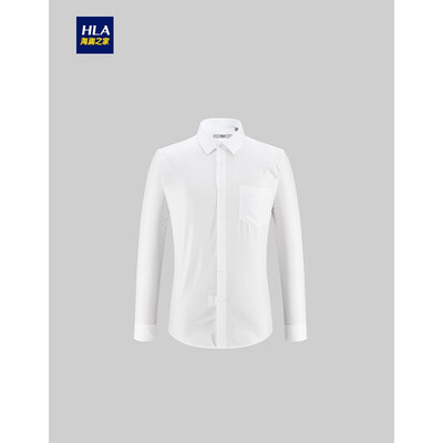 

HLA Haishus parents sleeve dress shirt men 2019 spring new twill clothing with long liner HNCAD1R016A bleached twill 16 16584A 38