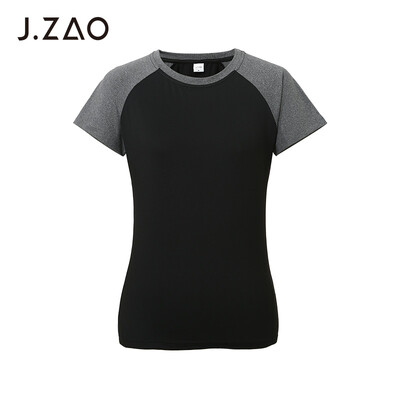 

Beijing Womens Sports Colorblock Short Sleeve T-Shirt Pink M