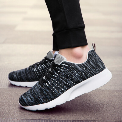 

Delgado breathable lightweight men&women couples extra large code Korean version of the trend of sports&leisure net shoes black&white 47