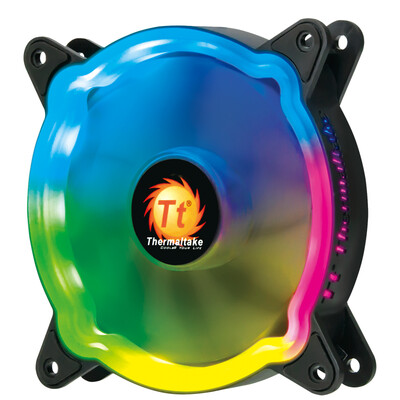 

Tt Thermaltake exquisite fan 12 LED RGB chassis fan radiator 12cm fan 1 motherboard linkage shock absorption 15 LED lights 6 pin interface