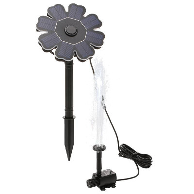 

Solar Fountain Pump for Bird Bath 16W Flower Shaped Solar Panel with Stake Solar Powered Brushless Pump for Garden Pond Pool Tank