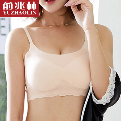 

Yu Zhaolin bra female shockproof running no steel ring underwear gathered bra no trace anti-light detachable shoulder strap girl bottoming underwear single piece skin color