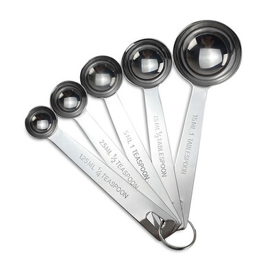 

5pcs Stainless Steel Measuring Spoon Set for Dry&Liquid Ingredients
