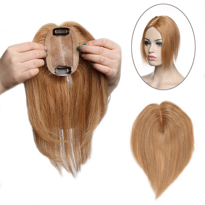 

Remy Human Hair Topper One Piece Clip in Toppers Extension Straight Real Mono Top piece Hair Piece for Thinning Hair Repair bald