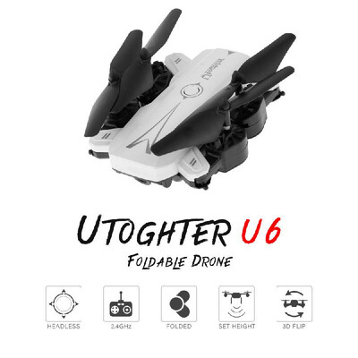 

Utoghter U6 Foldable Wifi FPV Drone with Camera 720P Altitude Hold Headless Mode Training Toy Quadcopter