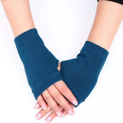 

New Style Fashion Solid 1 Pair Women Cashmere Fingerless Warm Winter Gloves Hand Wrist Warmer Mittens