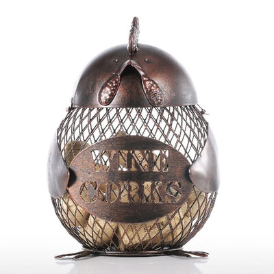 

Tooarts Chick Coin Bank Handmade Practical Metal Craft Home Decor Coffee Color 11 x 13 x 17cm