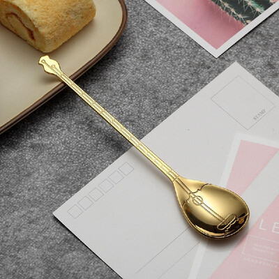 

Creative 304 Stainless Steel Spoon Musical Guitar Pattern Ice Cream Dessert Tea Coffee Party Small Gift Tableware