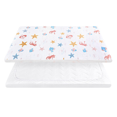 

AUSTTBABY Large Diaphragm Pad Cotton Breathable Waterproof Anti-Urine Bed Sheets Baby Infant Child Bed Breathable Separate Urine Mattress Underwater World 12065cm